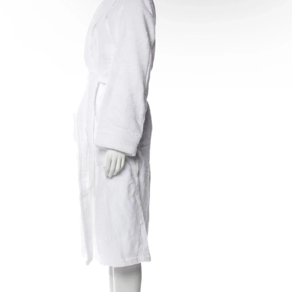 FRETTE Women’s White Cotton Luxury Bathrobe XL Imported - Picture 2 of 11
